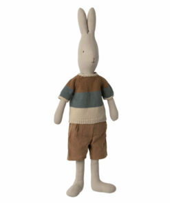 Rabbit in Knitted Shirt and Shorts - Size 4