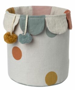 Polka Dot Basket - Rose