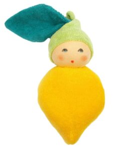 Organic Rattle Doll - Lemon