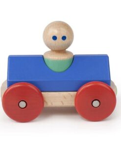 Wooden Magnetic Racer - Blue