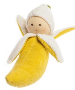 Organic Rattle Doll - Banana