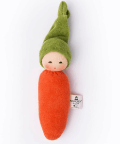 Organic Rattle Doll - Carrot